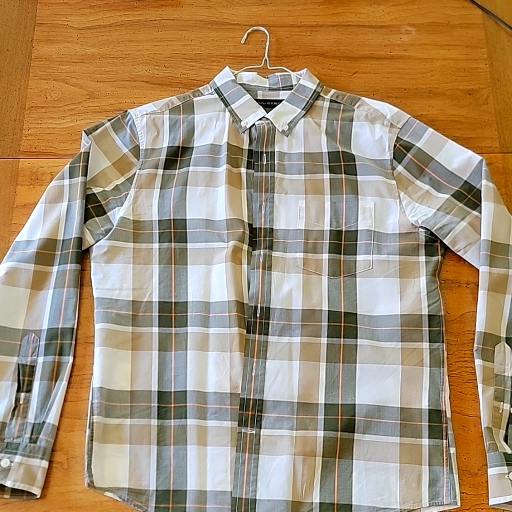 Plaid Banana Republic Button Down